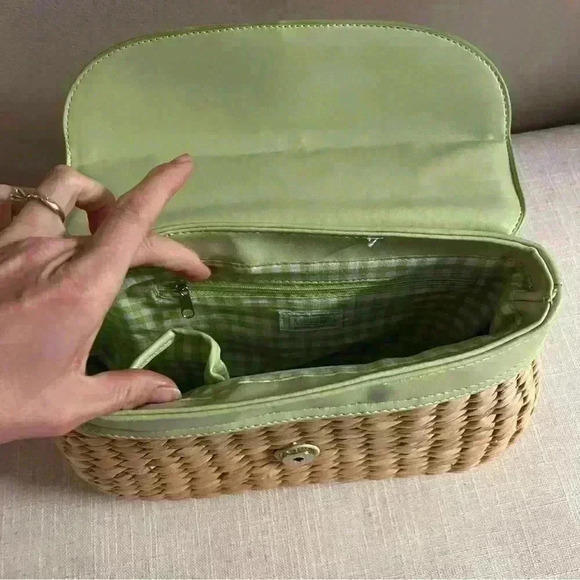 Maggie B handbag Y2K Green Wicker handbag - Picture 7 of 7